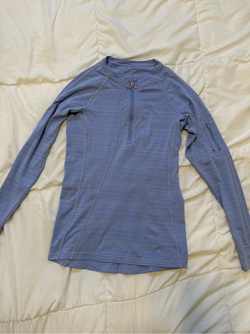 Athleta Periwinkle Half-Zip Active Top